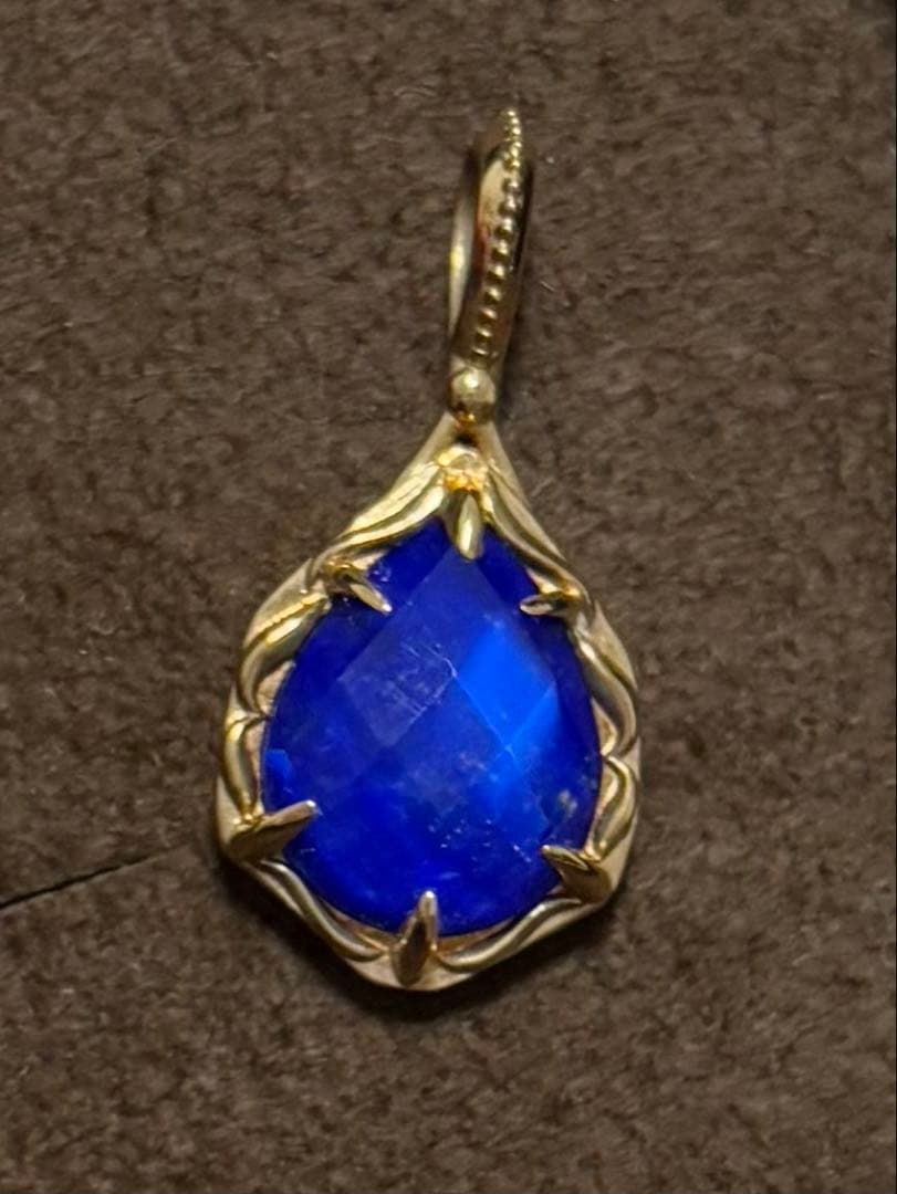 アガット　チャーム　ラピスラズリ　K10 agate
