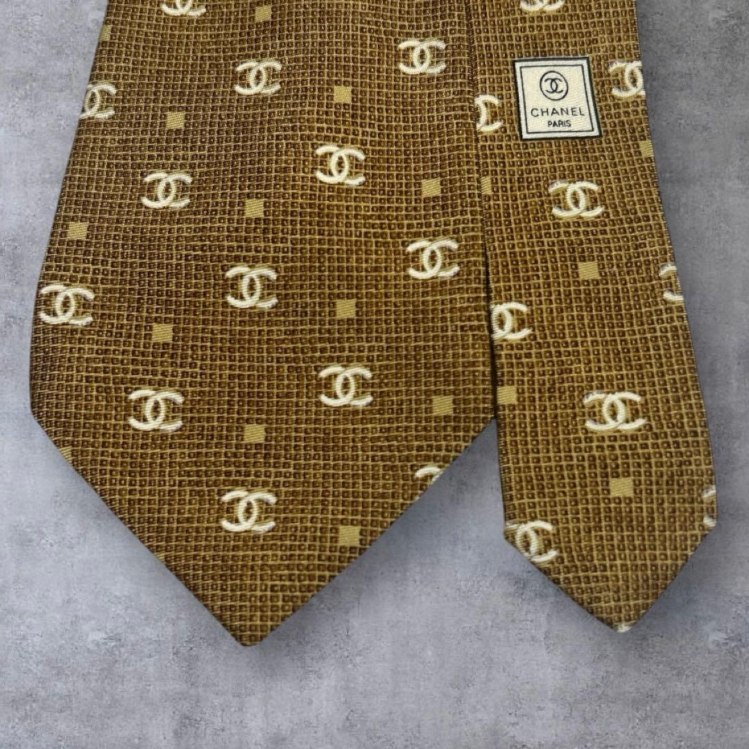 未使用級　世界最高峰　CHANEL シャネル　CCココマーク ネクタイ