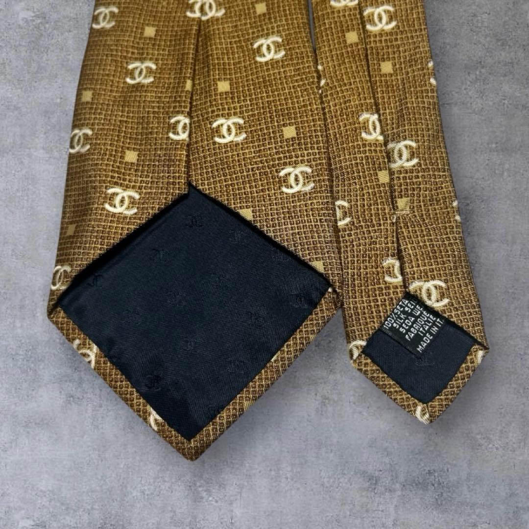 未使用級　世界最高峰　CHANEL シャネル　CCココマーク ネクタイ