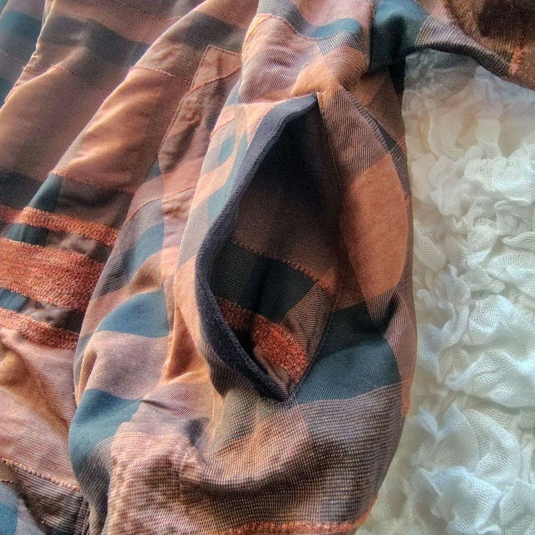 Nina様　EIKO KONDO　42　ガウンコート　チェック　E-Clat