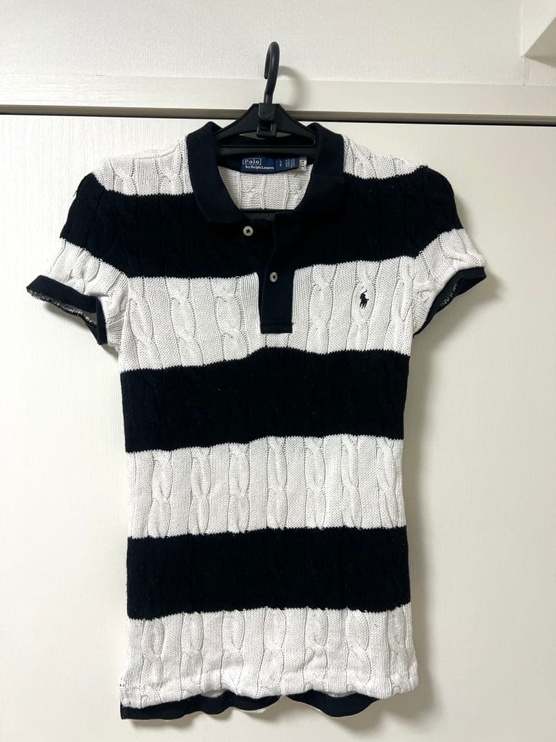 Polo by Ralph Lauren ケーブルニットポロシャツ S