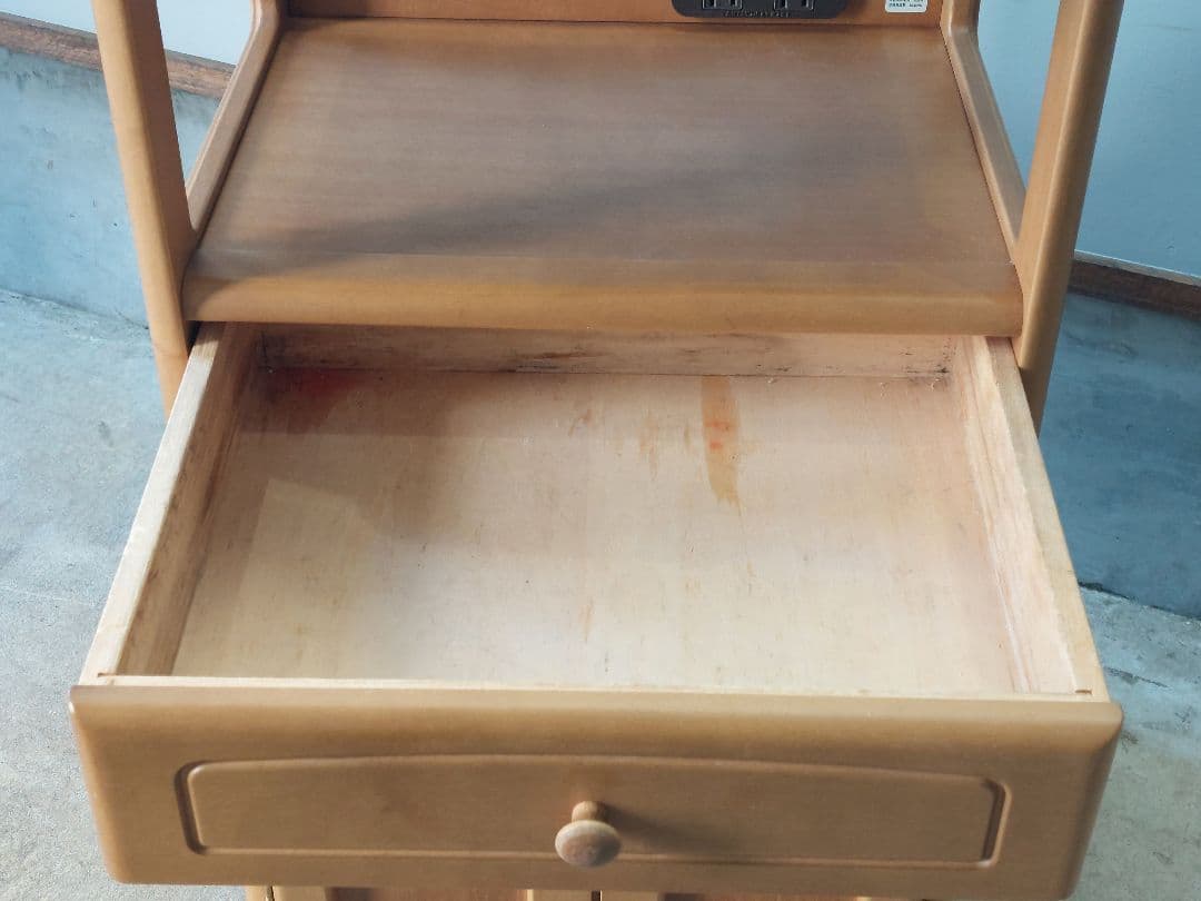 Karimoku カリモク ナチュラルウッド 天然木 電話台 ファックス台