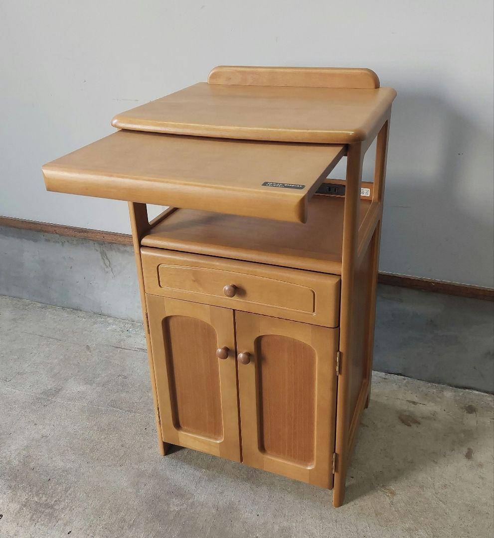 Karimoku カリモク ナチュラルウッド 天然木 電話台 ファックス台