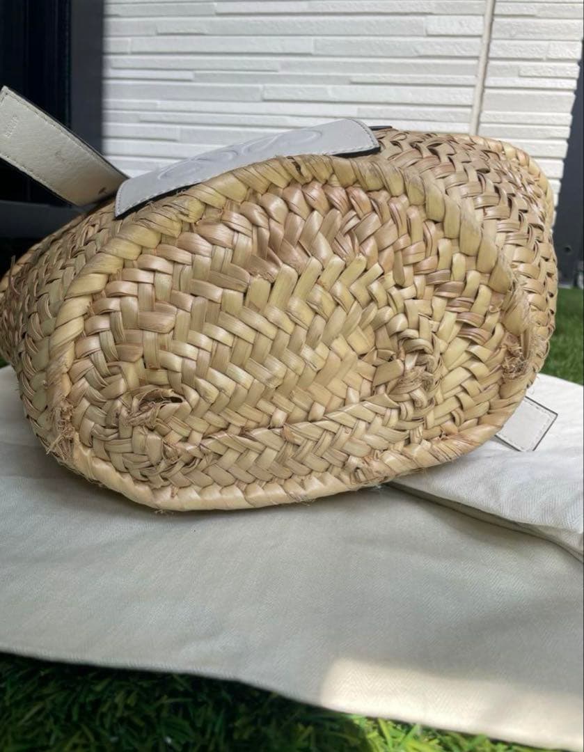 LOEWE かごバッグ ベージュ/ホワイト　ロエベ