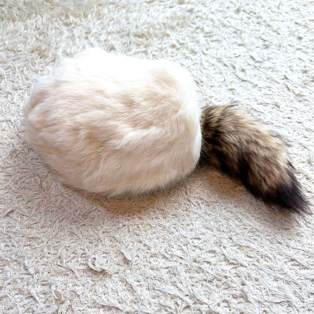 【未使用級✨️カナダ製 】 ラクーン ラビットファー クロケットハット ロシアン