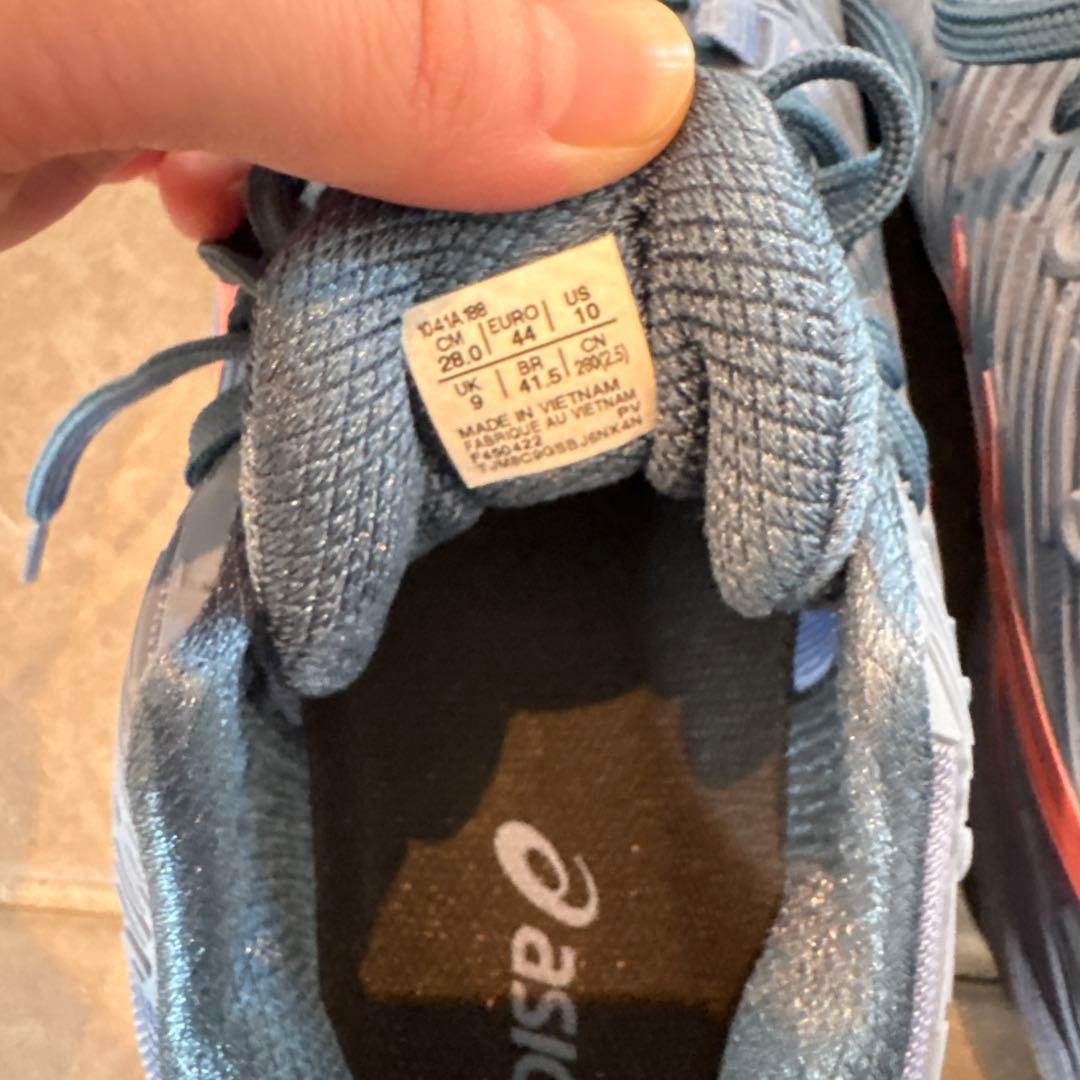 【美品】ASICSテニスシューズ28cmSOLUTION SPEEDブルーピンク