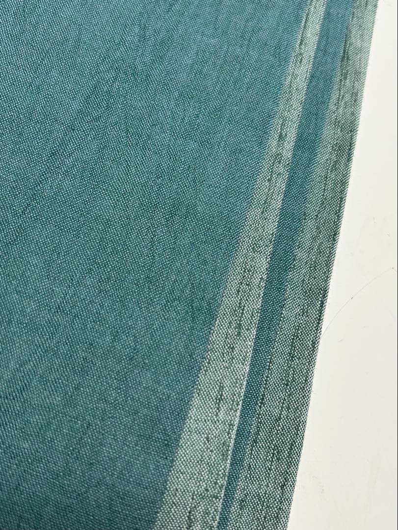 ごゆるり堂　美品　リバーシブル　正絹　名古屋帯　緑系