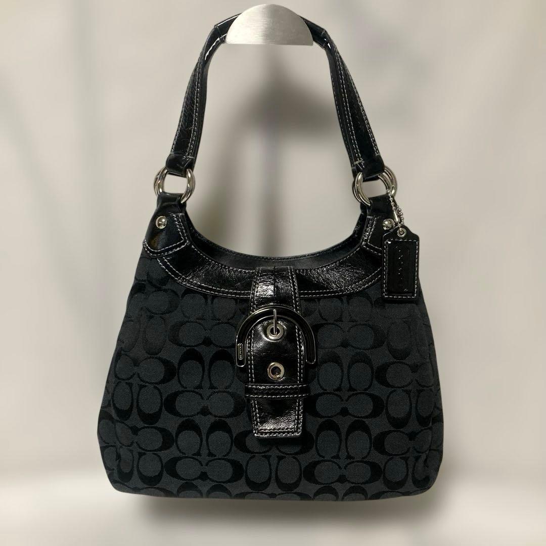 COACH シグネチャーショルダーバッグ　★ソーホー.美品.F17094