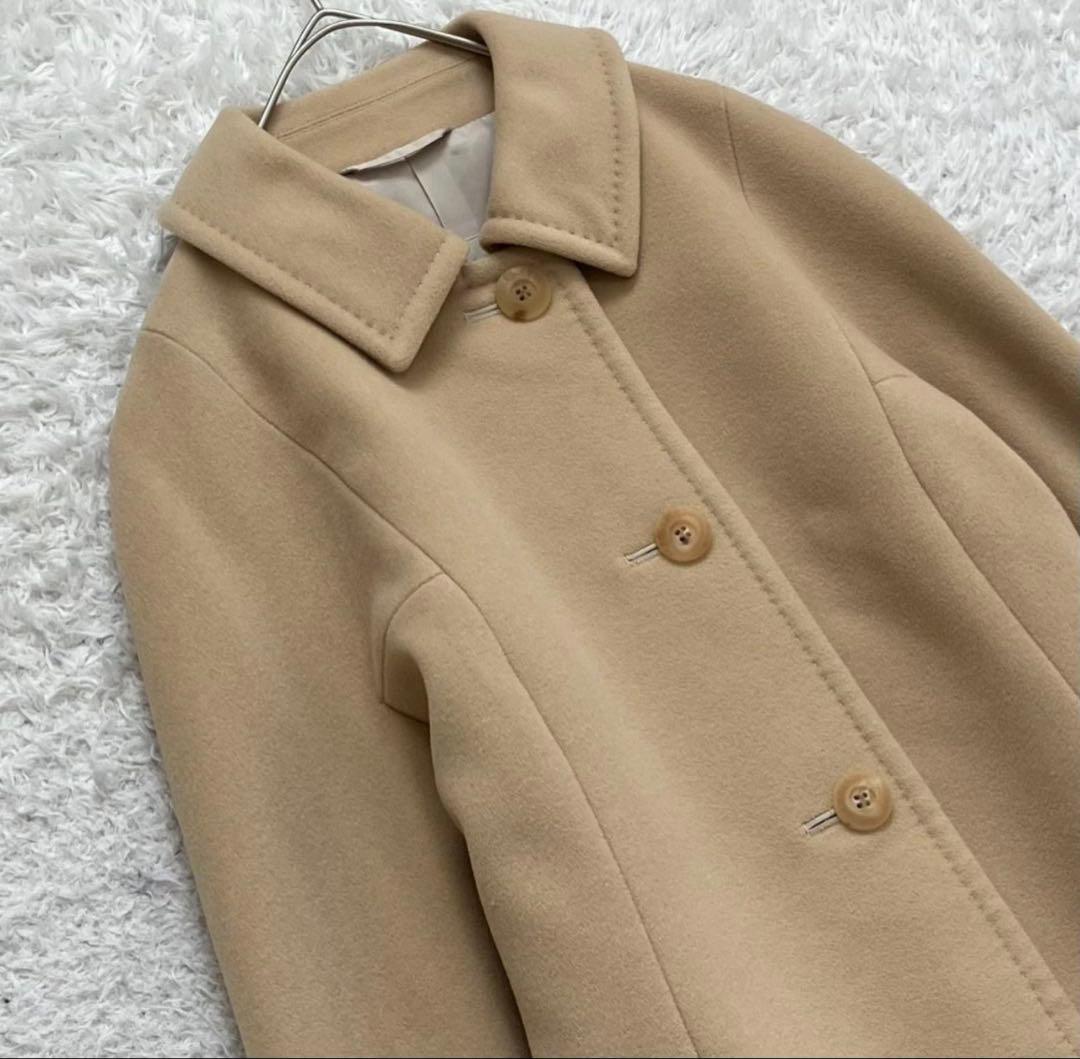 美品✨ Aquascutumアクアスキュータム ロングコート カシミヤ キャメル