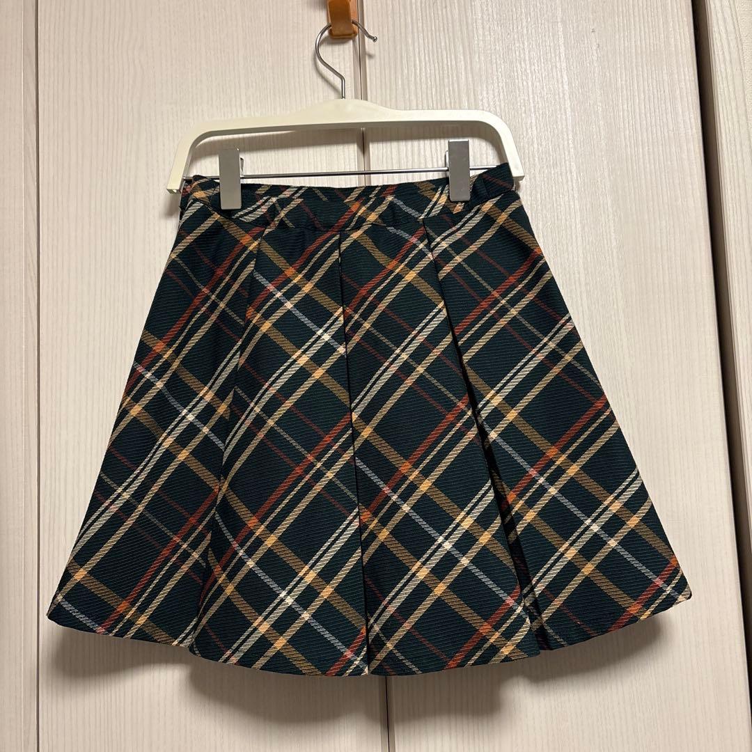 【BEAMS/ガールズ】チェック柄ジャケットとスカートセット130cm