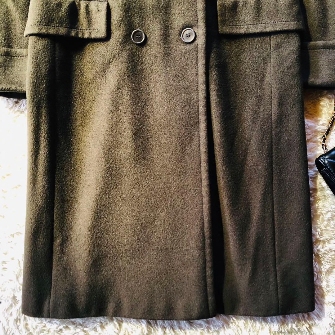 希少44✨極美品 マックスマーラ ロングコート キャメル100% チャコール