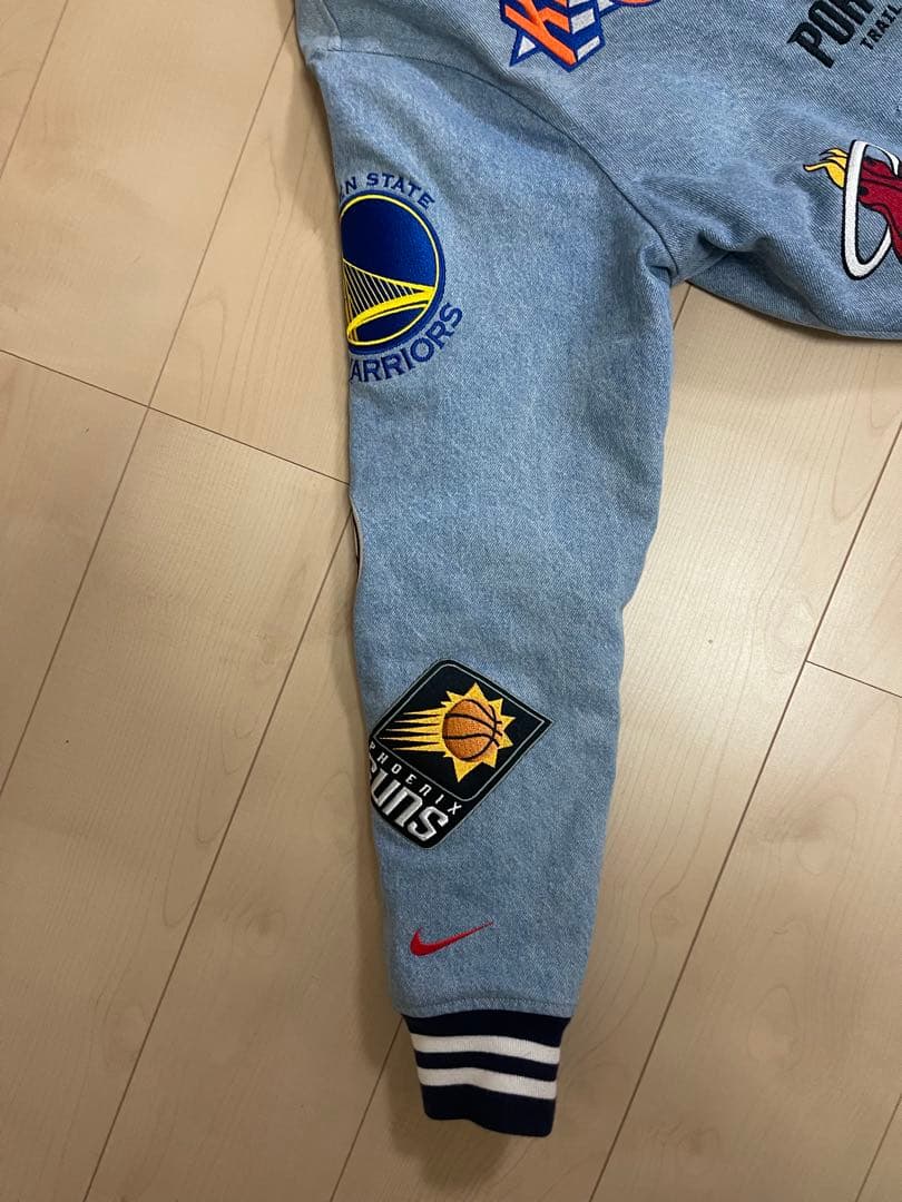 美品！シュプリームSupreme×NIKE NBA デニムスタジャンブルゾン　M