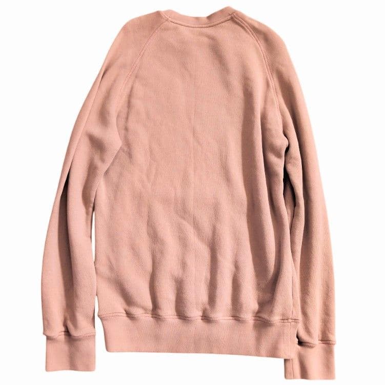 N°21 ピンクベージュ スウェット トレーナー　レザーパッチ　М相当