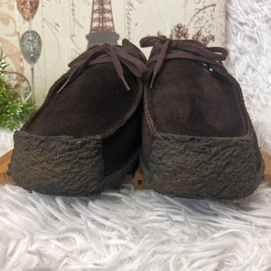 クラークス ナタリー　ワラビー　モカシン　スエード　ブラウン　ダークブラウン