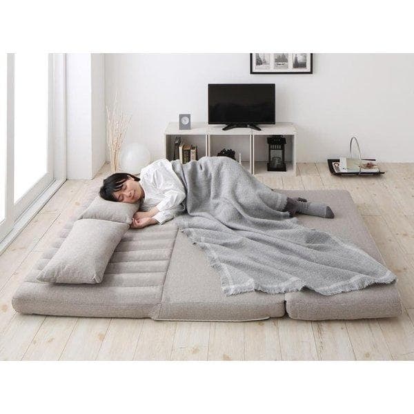 １点のみ　新品　３WAY　セミダブル　ソファベッド　２人掛け　ブラックレザー