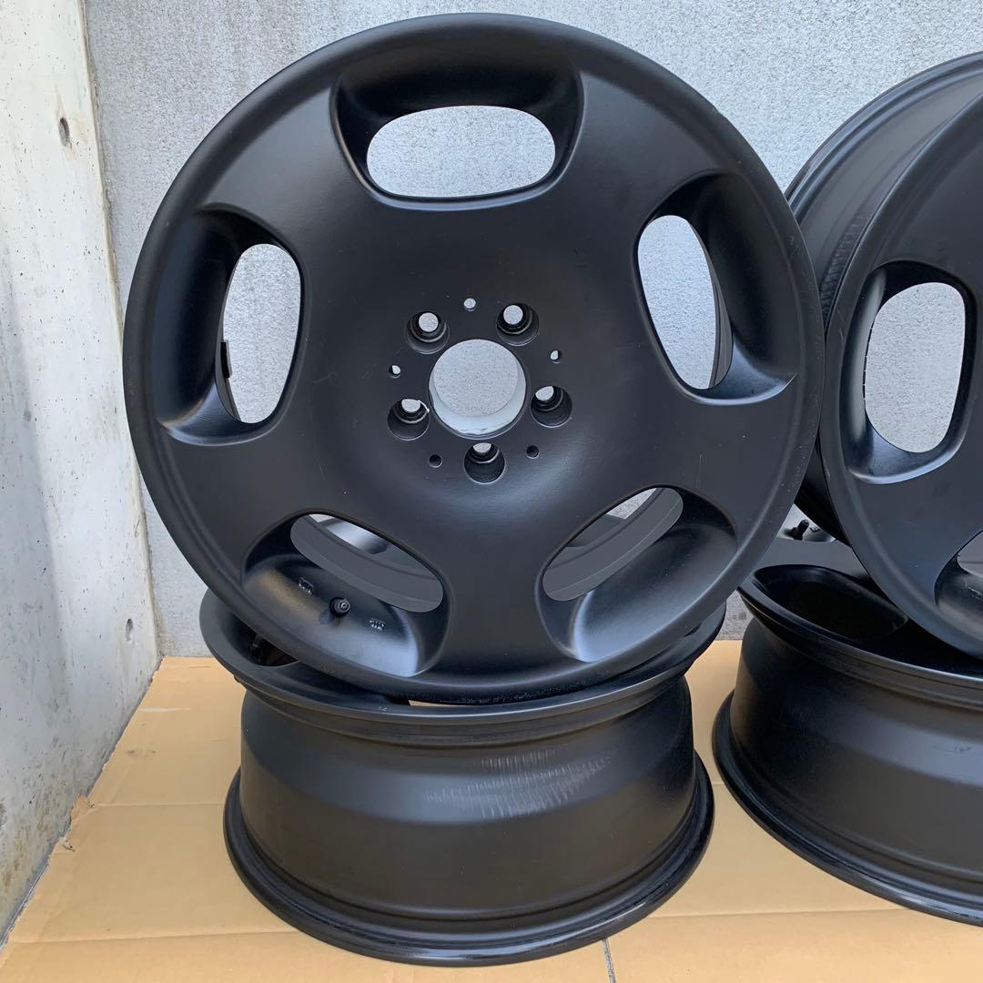 アルミホイール　マットブラック　2本　18×8J ET3/5 ①