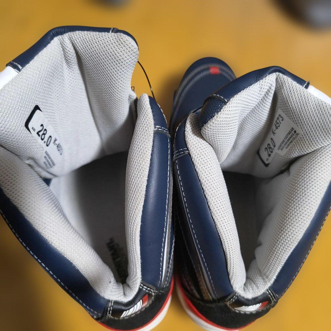 クシタニブロックフローシューズ ネイビー K-4573 28cm