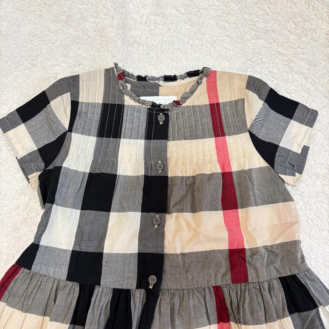 子供服　チェックワンピース　BURBERRY　半袖　6Y　116
