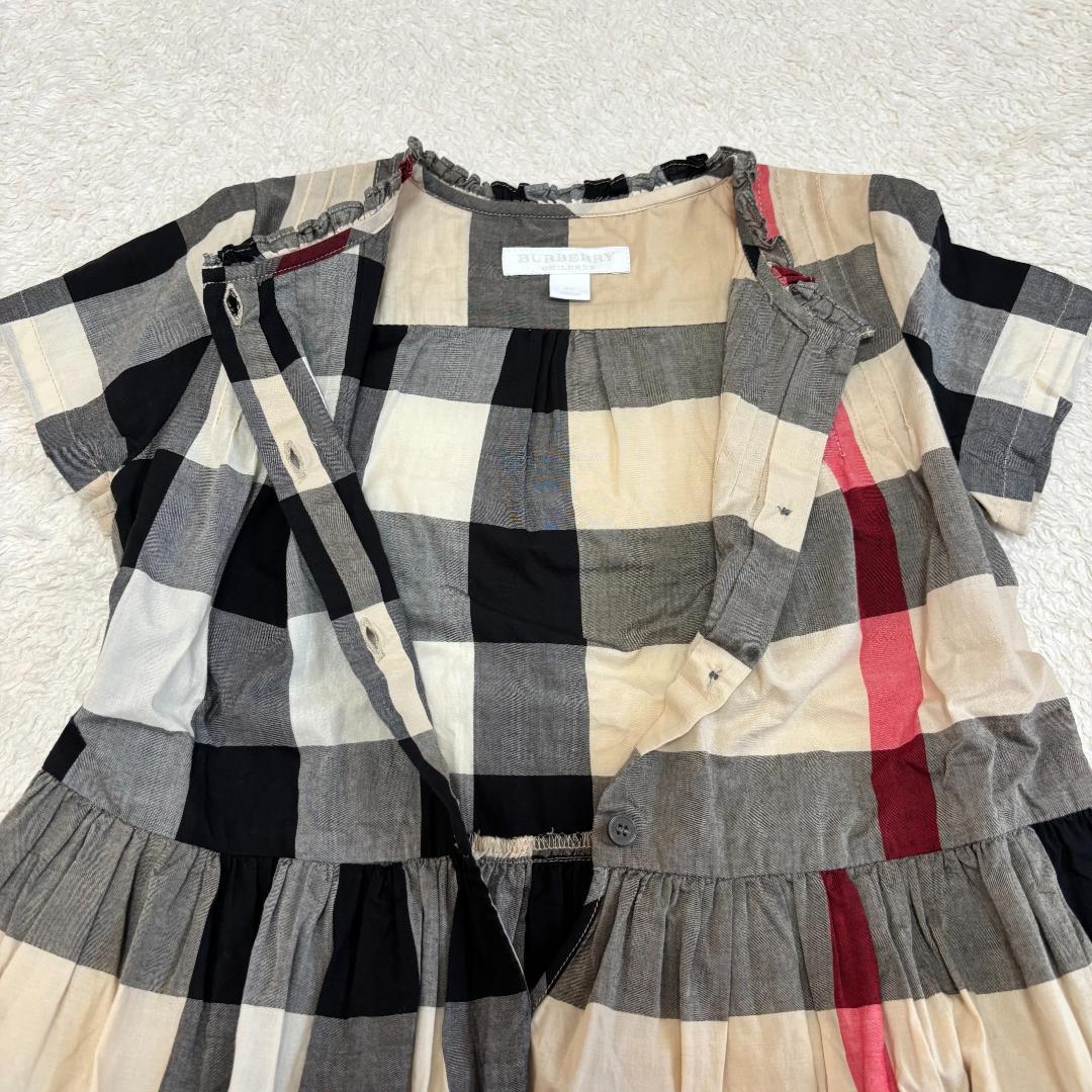 子供服　チェックワンピース　BURBERRY　半袖　6Y　116