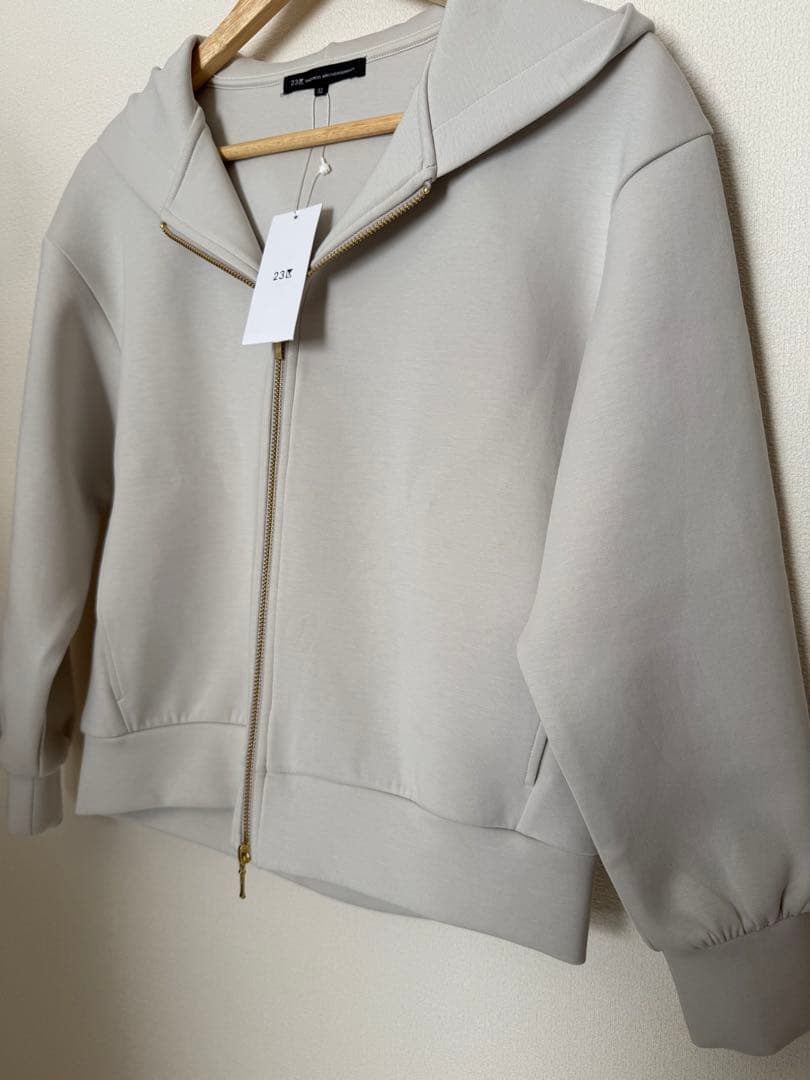 【新品未使用】23区 コットンエアーダンボールコクーンフーディ タグに欠損あり