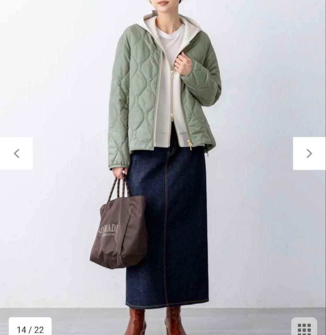 【新品未使用】23区 コットンエアーダンボールコクーンフーディ タグに欠損あり