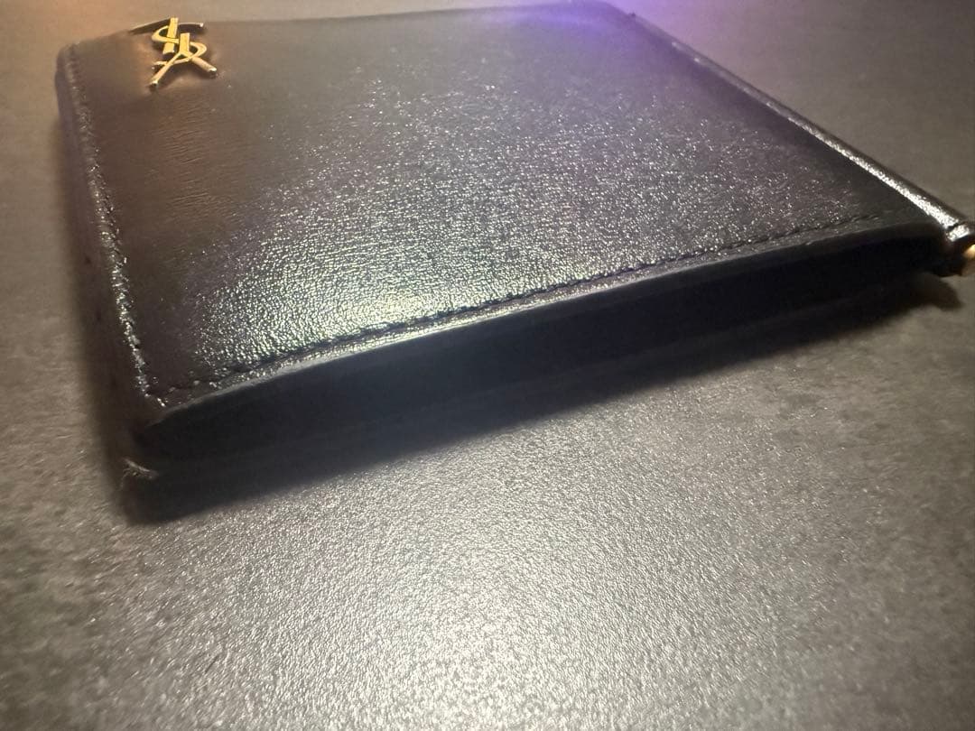 サンローラン タイニーカサンドラビルクリップウォレット BLACK