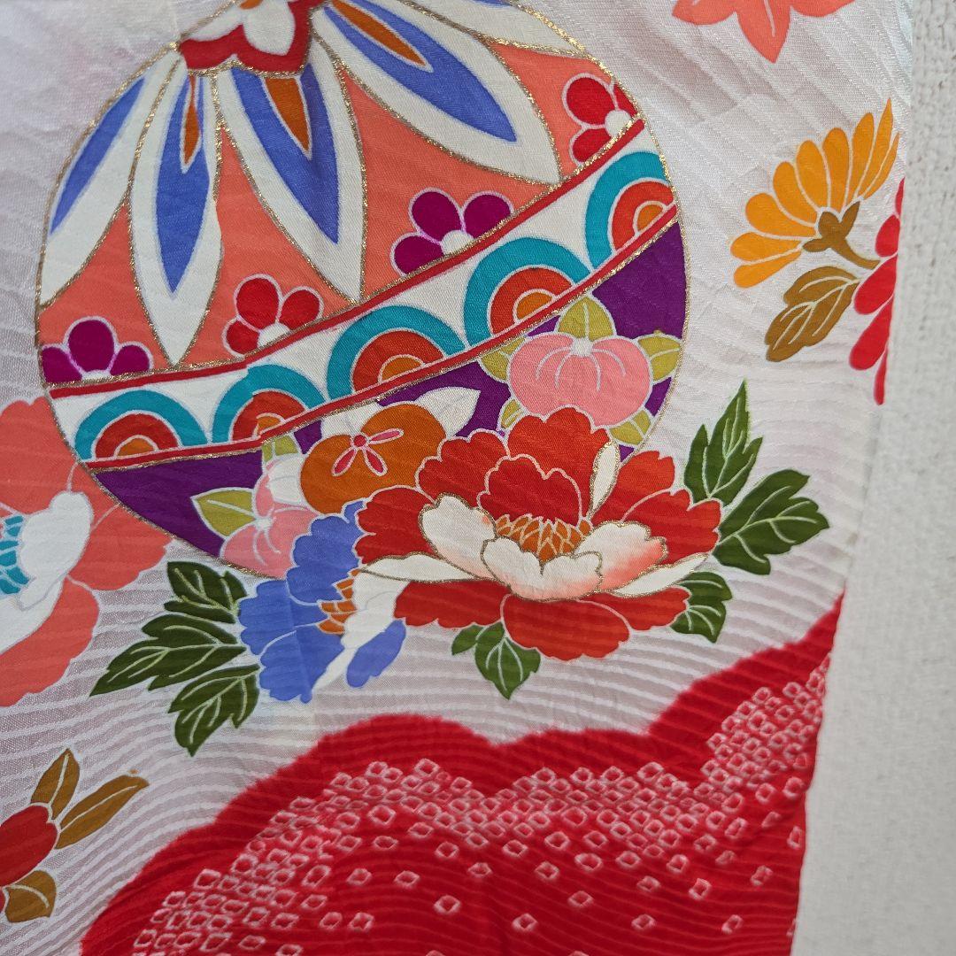 No96　正絹　女の子お祝い着物　産着　長襦袢付き　七五三