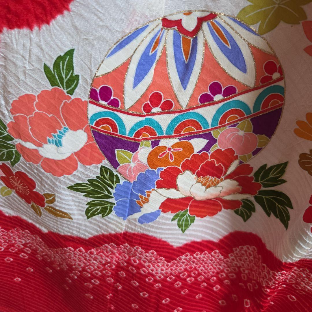 No96　正絹　女の子お祝い着物　産着　長襦袢付き　七五三