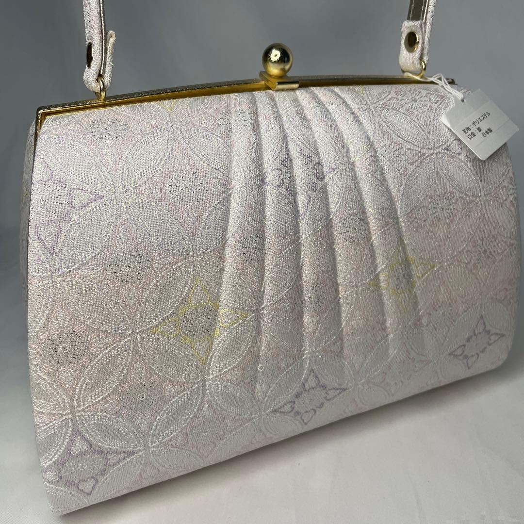 新品　草履　バッグ　セット　Mサイズ　ピンクシルバー　訪問着　フォーマル系