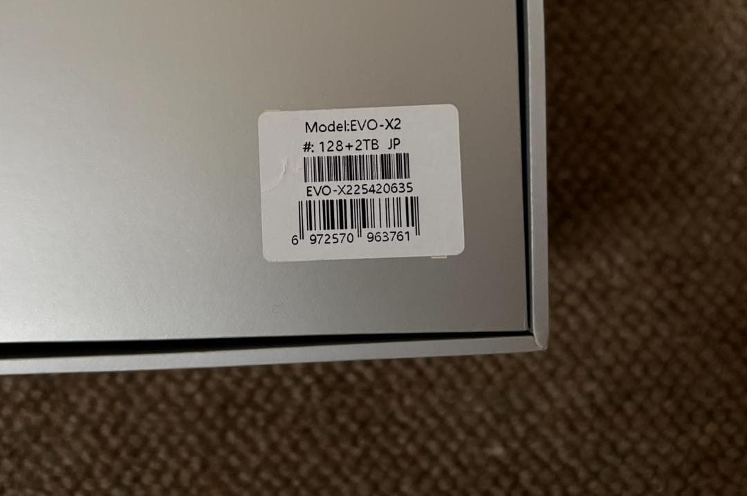 GMKtec EVO-X2 128GB/SSD2TB (SSD1TB付）