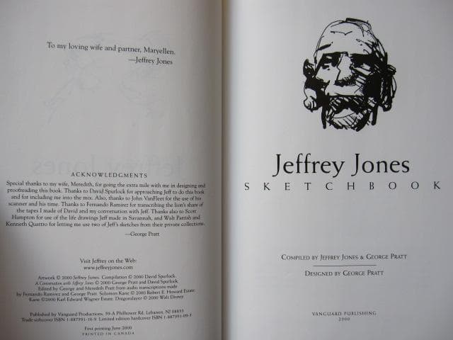 Jeffrey Jones Sketchbook　直筆サイン入り　限定1200部