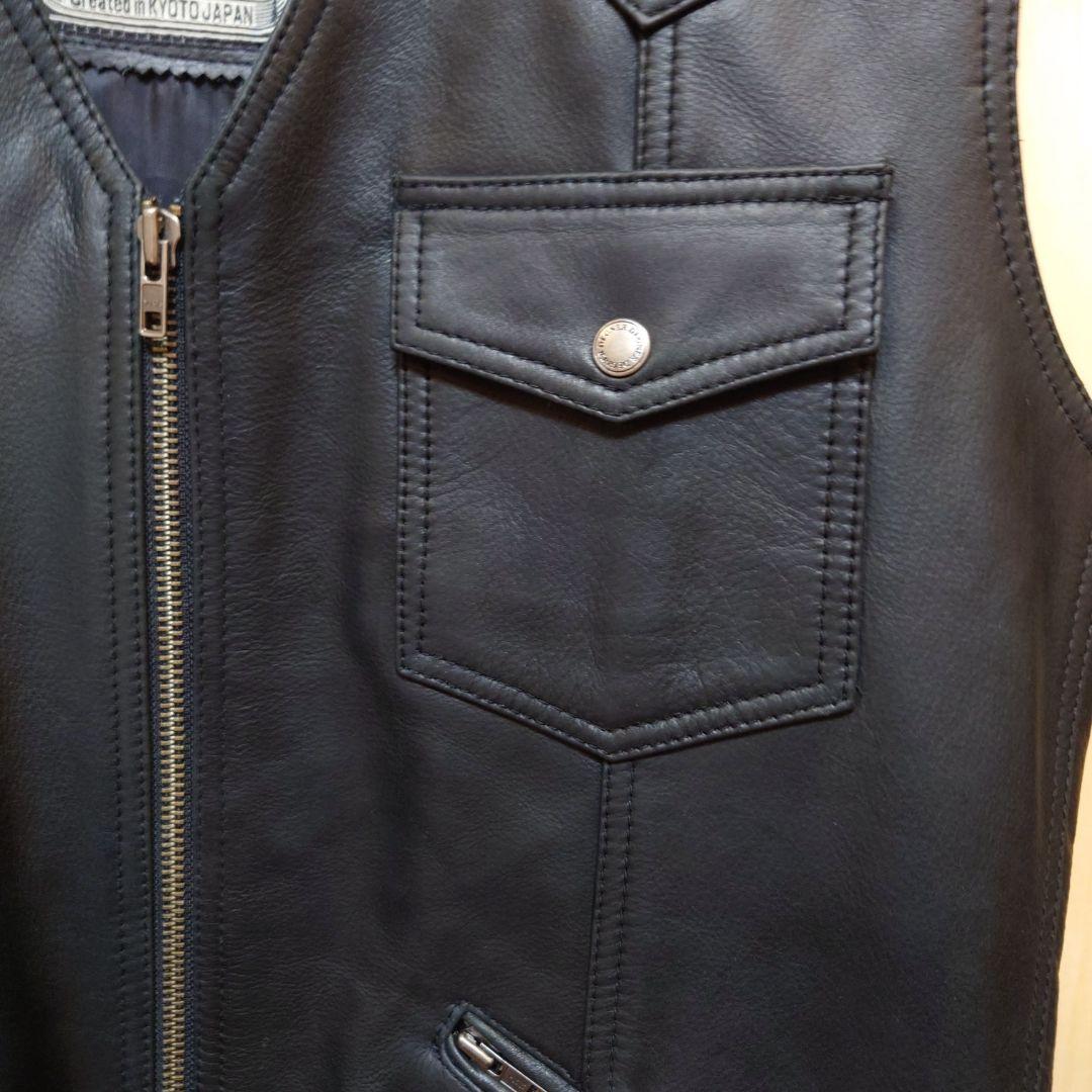 【最終価格！】【未使用品】デグナー レザーベストV-17 ブラック サイズ XL