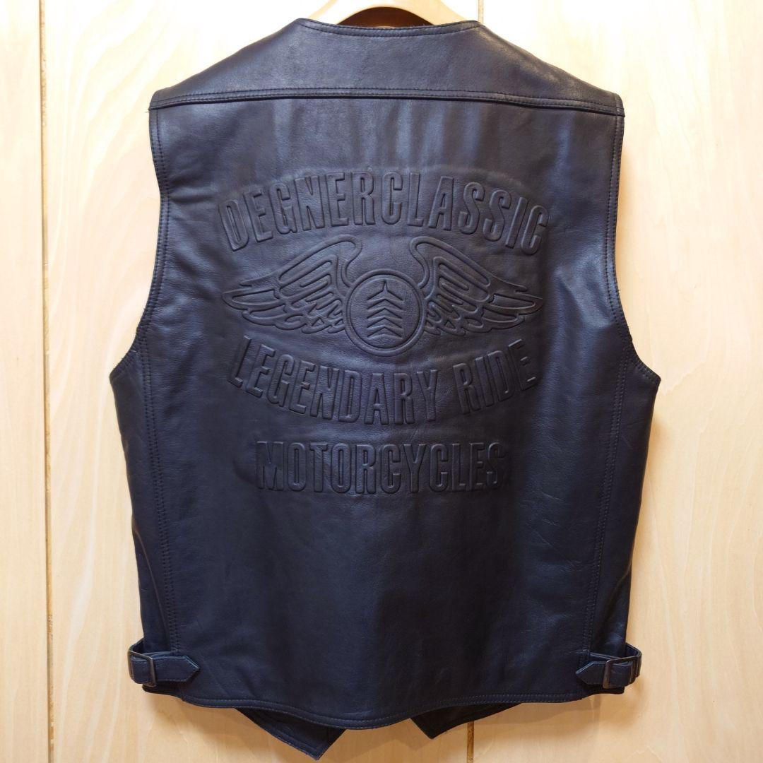 【最終価格！】【未使用品】デグナー レザーベストV-17 ブラック サイズ XL