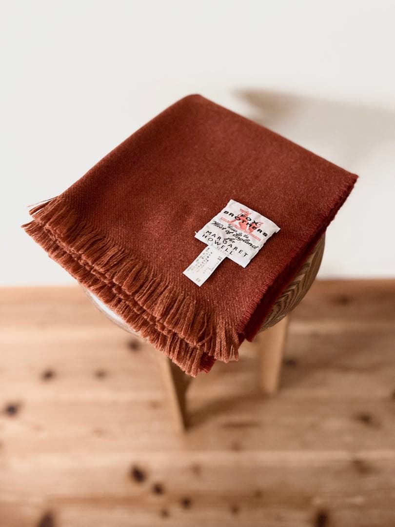 限定品 マーガレットハウエル×フォックスブラザーズ カシミヤウールマフラー 5万