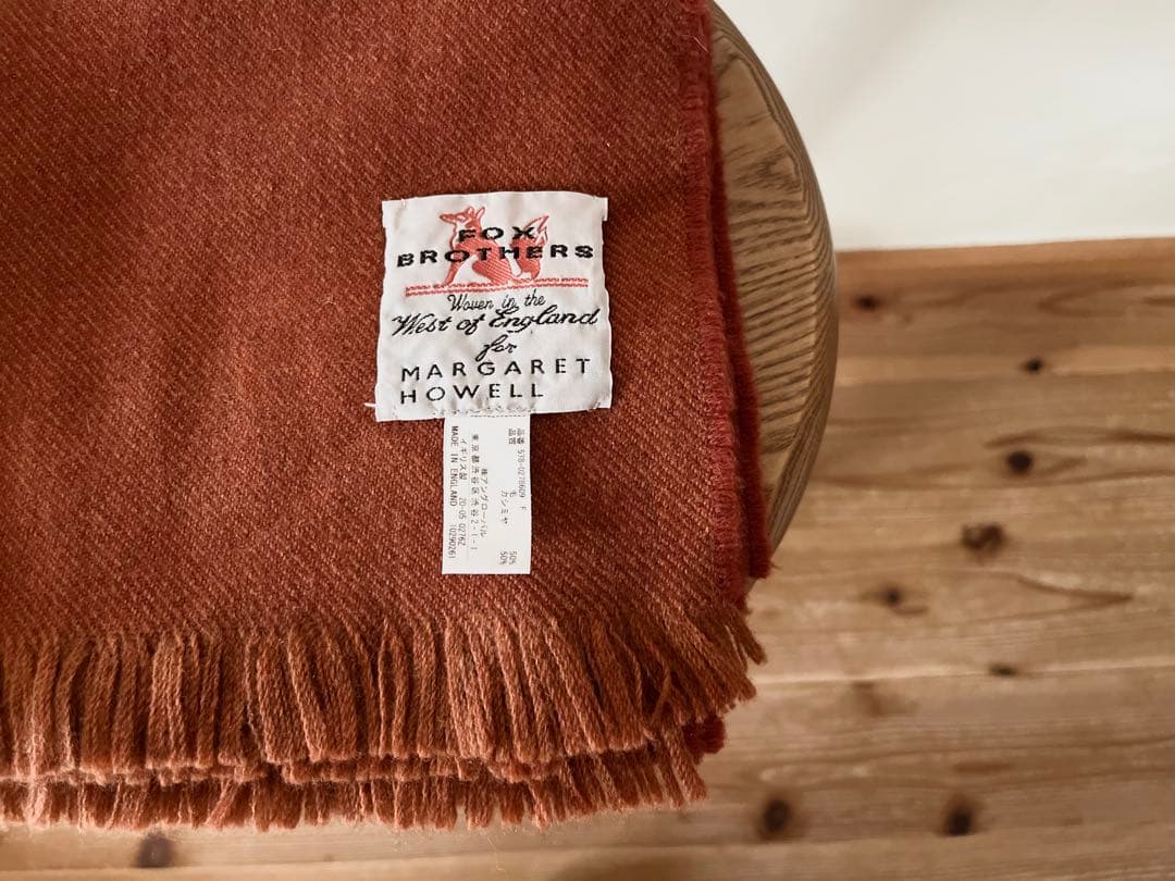 限定品 マーガレットハウエル×フォックスブラザーズ カシミヤウールマフラー 5万