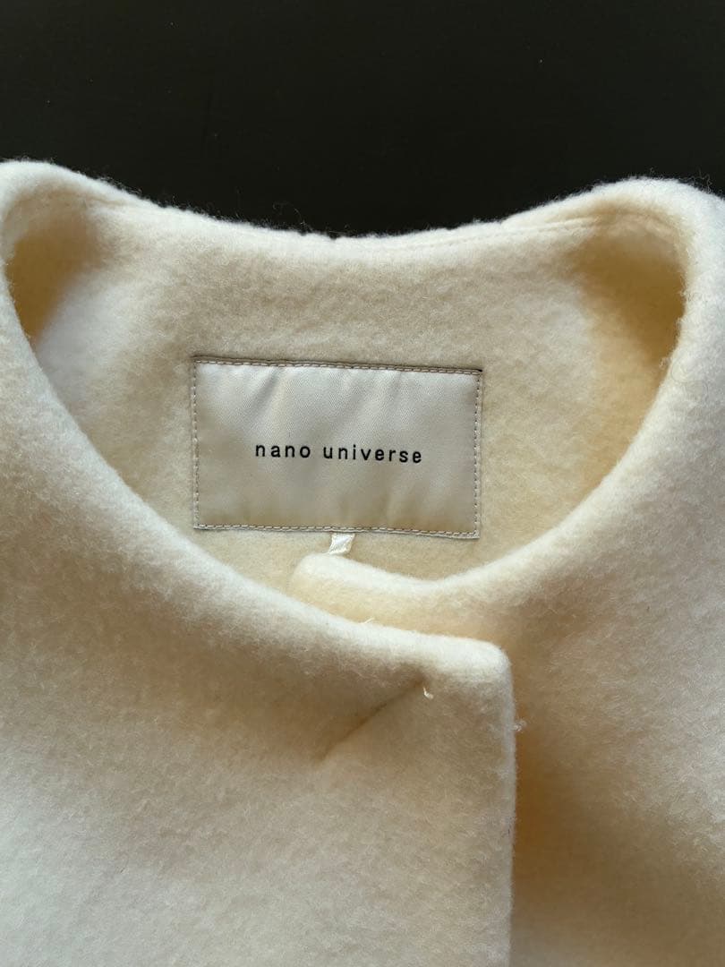 ナノユニバース　ミドルコート　オフホワイト