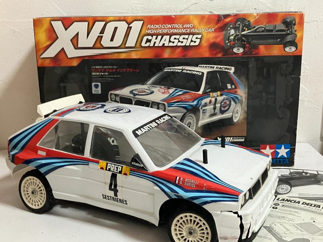 タミヤ 1/10RC XV-01シャーシ ランチアデルタHF インテグラーレ