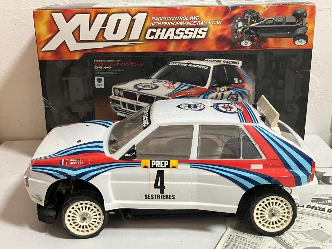 タミヤ 1/10RC XV-01シャーシ ランチアデルタHF インテグラーレ
