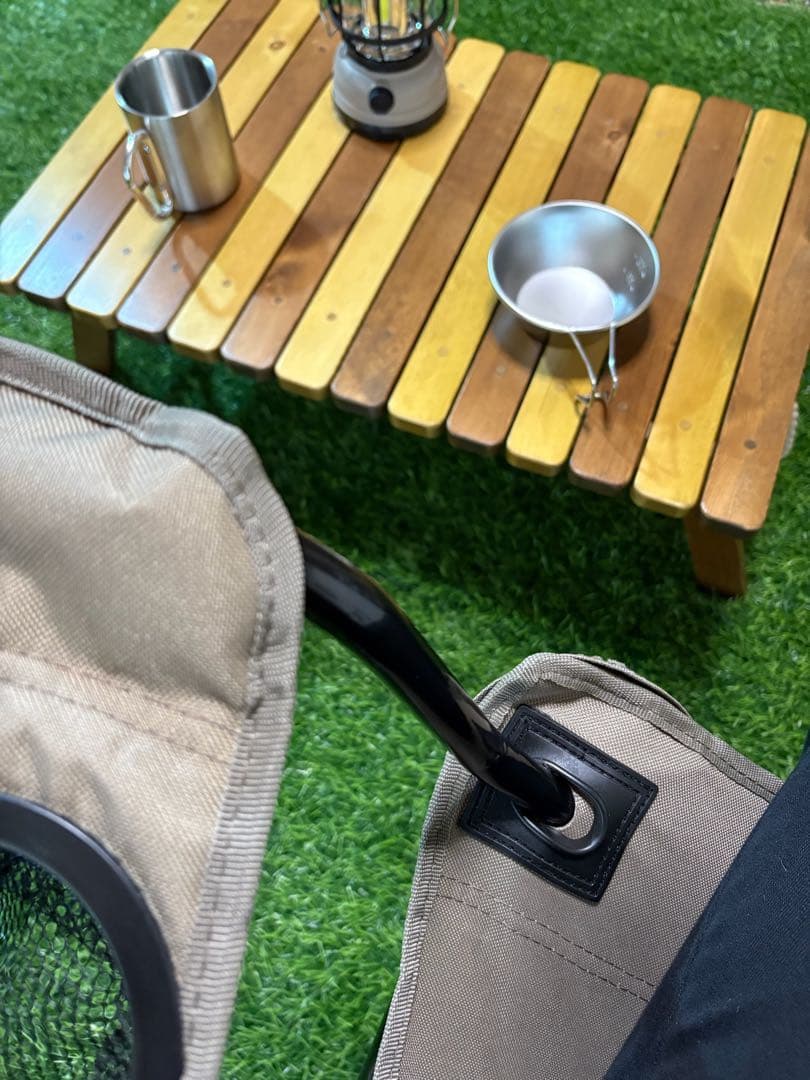 木製折りたたみアウトドアサイドテーブル【カラー:ウォルナット/ライトオーク】