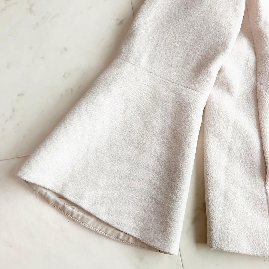 ANAYI アンゴラビーバー 袖フレアコート 38