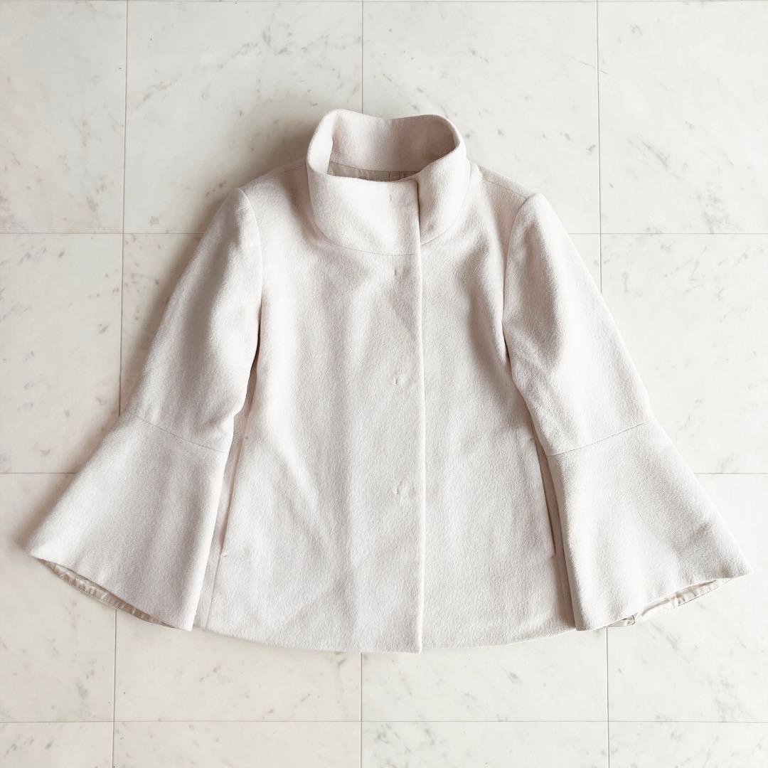 ANAYI アンゴラビーバー 袖フレアコート 38