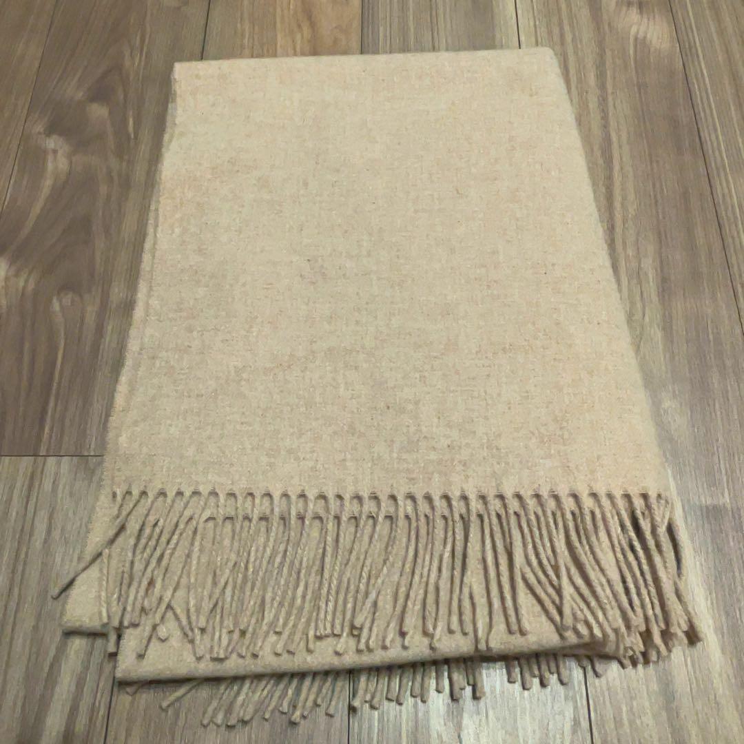 【Acne Studios】 フリンジウールスカーフ／オートミールメランジ