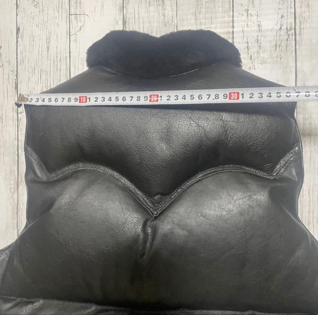 ロッキーマウンテンフェザーベッド オールレザー ダウンベスト 40 L 美品