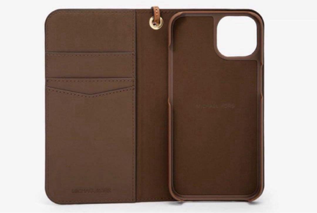 【新品】マイケルコース　ストライプ iPhone14 ケース タッセル　②