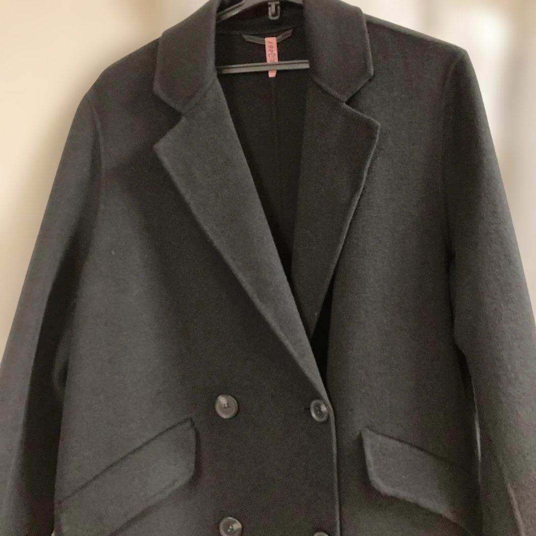 zara ウールオーバーサイズ　ダブルコート　ブラックSサイズ　最終値下げです