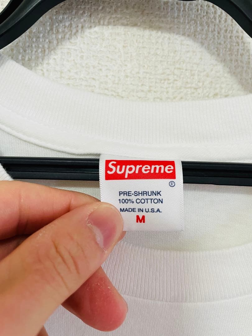 クリーニング済み　Supreme - Box Logo L/S Tee ホワイト