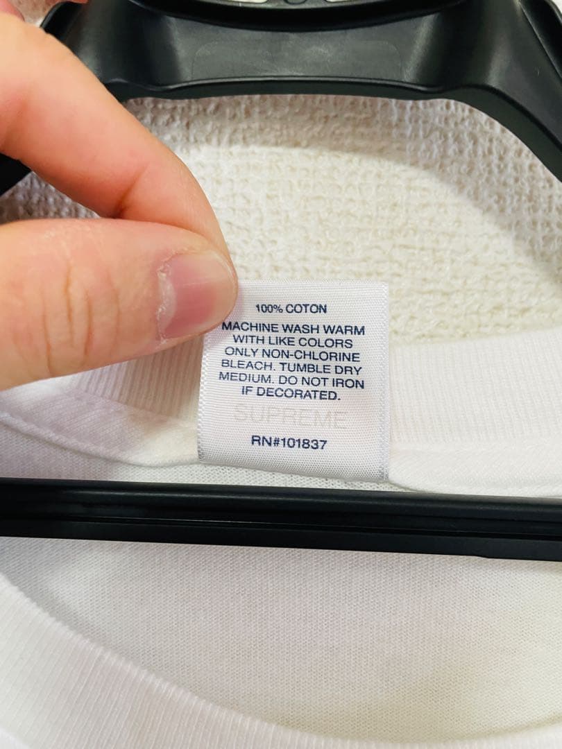 クリーニング済み　Supreme - Box Logo L/S Tee ホワイト