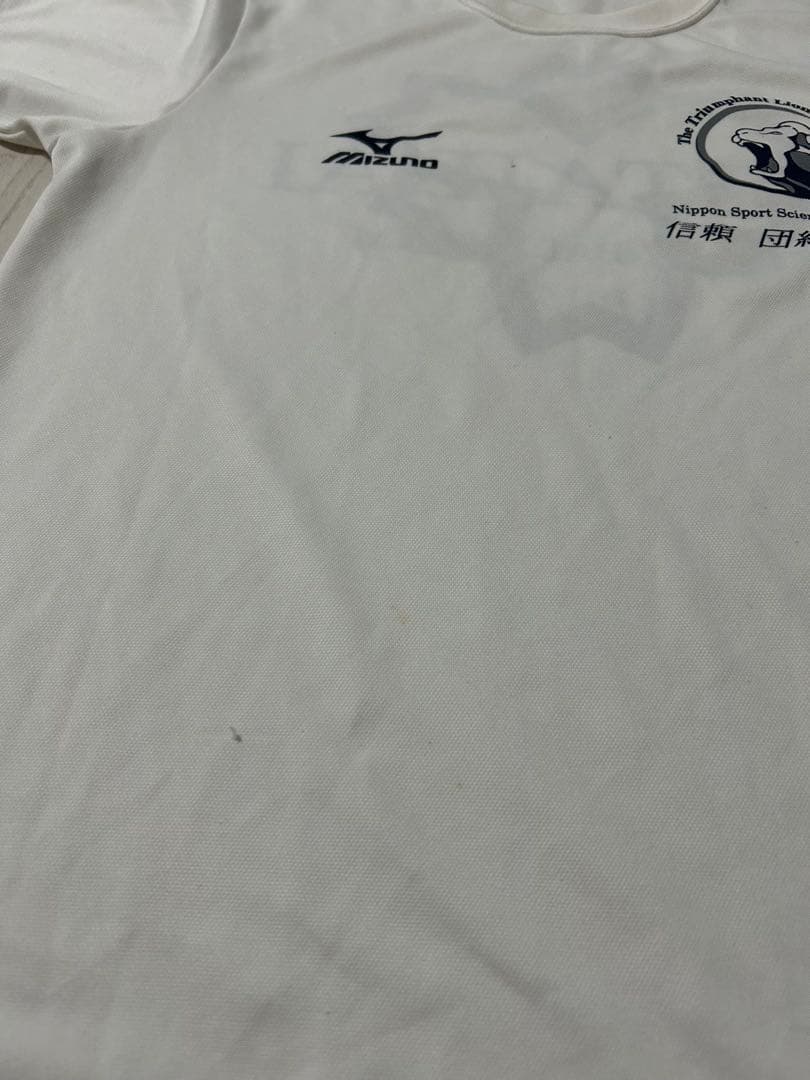 龍実　日体大 バレーボール部　練習着　チームＴシャツ　白　Ｌ