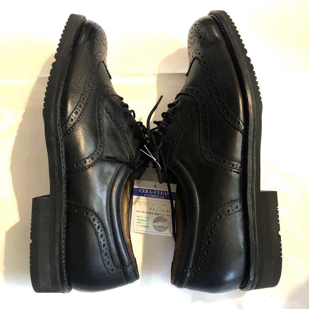 新品未使用 REGAL 25.5cm リーガルウォーカー革 ウィングチップ 黒