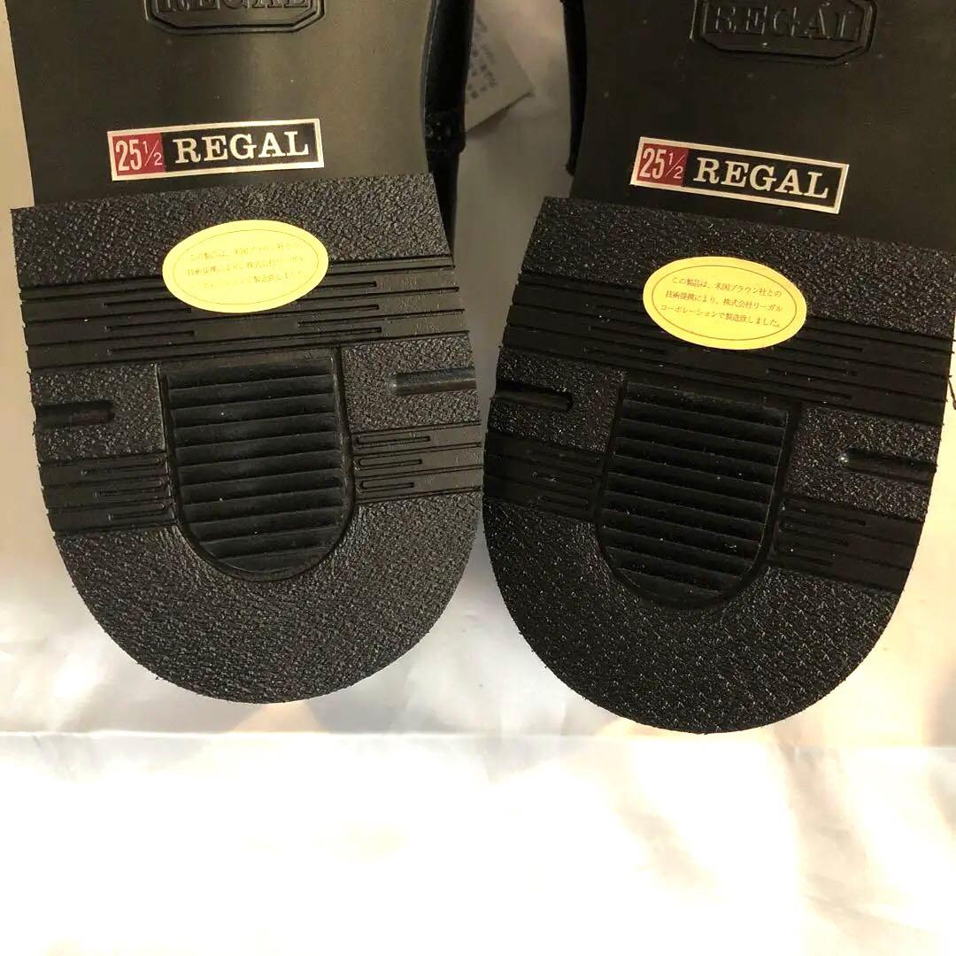 新品未使用 REGAL 25.5cm リーガルウォーカー革 ウィングチップ 黒